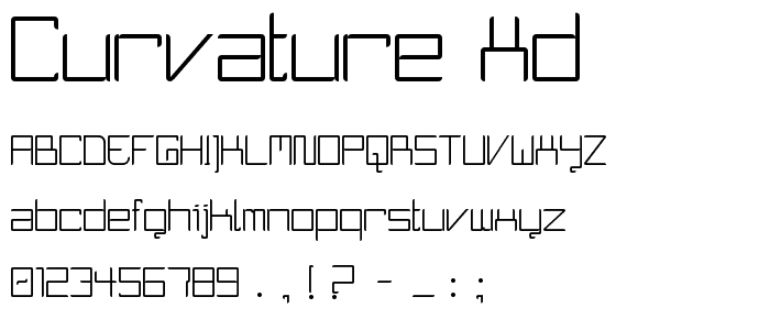 Curvature XD font